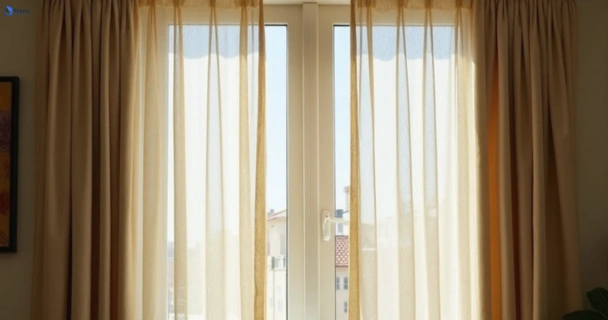 Dusty and dull curtains in warrenheip-vic before steam cleaning